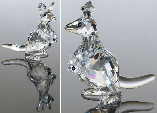 Swarovski Crystal Mother Kangaroo with Baby Joey