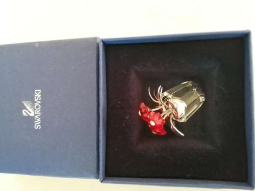 SWAROVSKI Crystal Memories PRIMULA RHODIUM RED Retired #