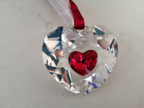 Genuine Swarovski Crystal 2004 Annual Edition Heart Ornament  #