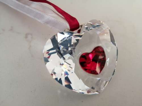 Genuine Swarovski Crystal 2004 Annual Edition Heart Ornament  #