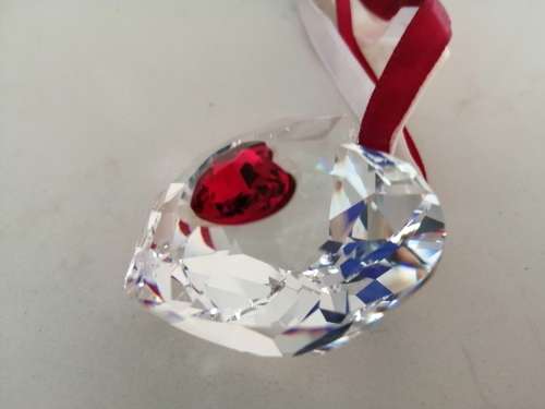 Genuine Swarovski Crystal 2004 Annual Edition Heart Ornament  #