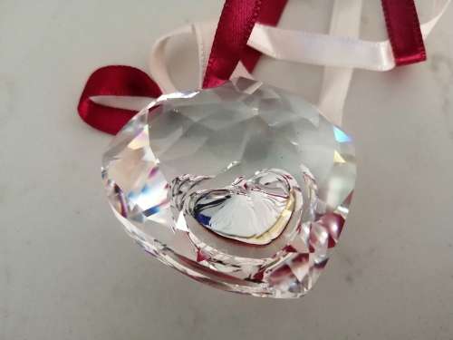 Genuine Swarovski Crystal 2004 Annual Edition Heart Ornament  #