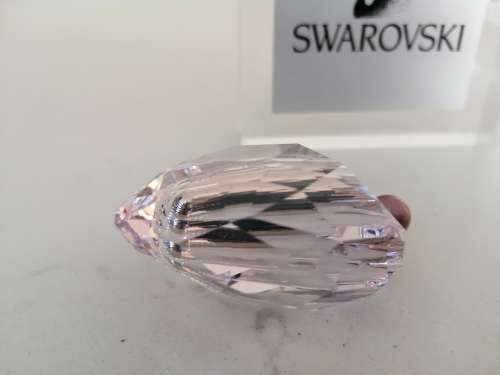 SWAROVSKI Faceted Crystal PINK HEART Perfume Bottle #