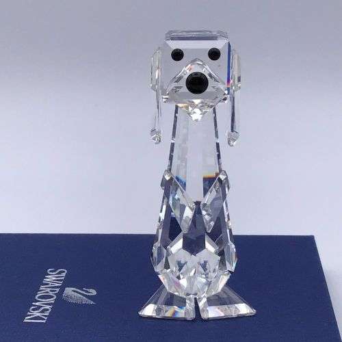 Swarovski Silver Crystal Dog Pluto Standing Retired
