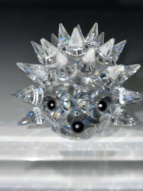 SWAROVSKI SILVER CRYSTAL ANIMAL - HEDGEHOG  OVAL MEDIUM NO WHISKERS #