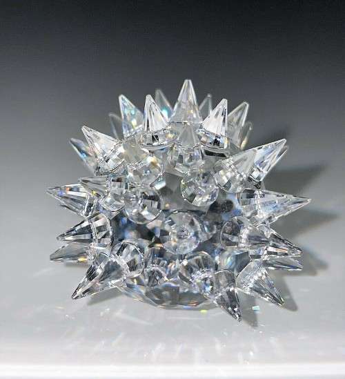 SWAROVSKI SILVER CRYSTAL ANIMAL - HEDGEHOG  OVAL MEDIUM NO WHISKERS #