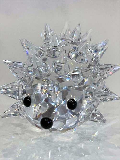 SWAROVSKI SILVER CRYSTAL ANIMAL - HEDGEHOG  OVAL MEDIUM NO WHISKERS #