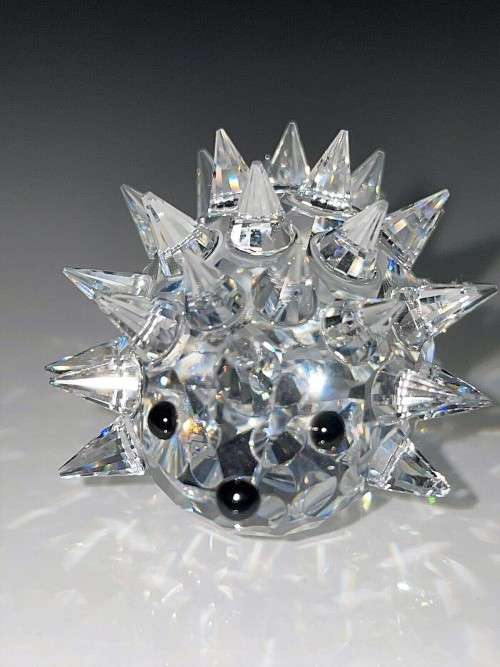 SWAROVSKI SILVER CRYSTAL ANIMAL - HEDGEHOG  OVAL MEDIUM NO WHISKERS #