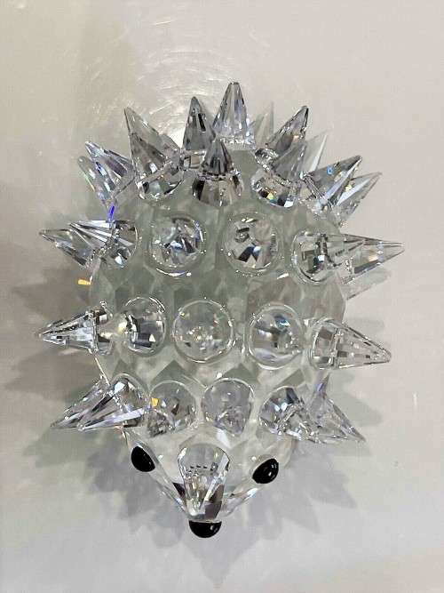 SWAROVSKI SILVER CRYSTAL ANIMAL - HEDGEHOG  OVAL MEDIUM NO WHISKERS #