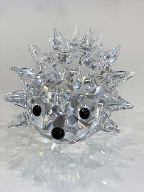 SWAROVSKI SILVER CRYSTAL ANIMAL - HEDGEHOG  OVAL MEDIUM NO WHISKERS #
