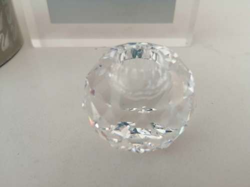 SWAROVSKI AUSTRIAN CRYSTAL ROUND CANDLEHOLDER #