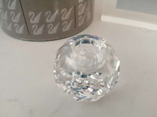 SWAROVSKI AUSTRIAN CRYSTAL ROUND CANDLEHOLDER #