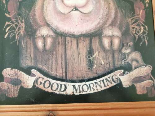 Large Pig Hog Counttry Life Print on Board Framed #