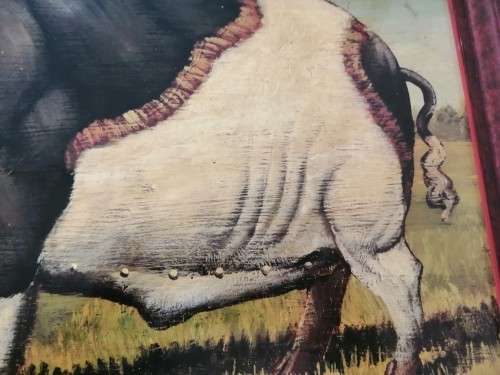Large Oil On board Sussex Champion Pig `Caesar` #