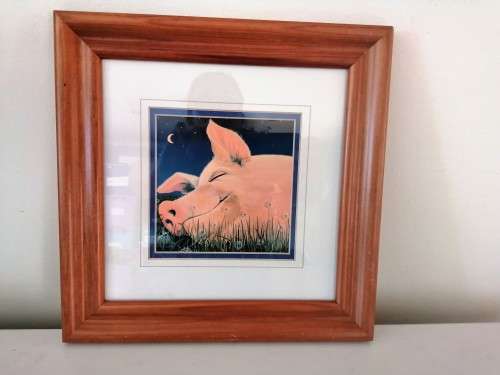Stunning Pig under Moonlight LTD Print #