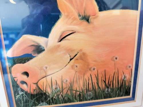 Stunning Pig under Moonlight LTD Print #