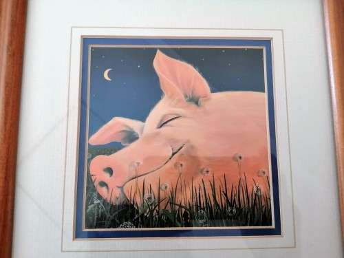Stunning Pig under Moonlight LTD Print #