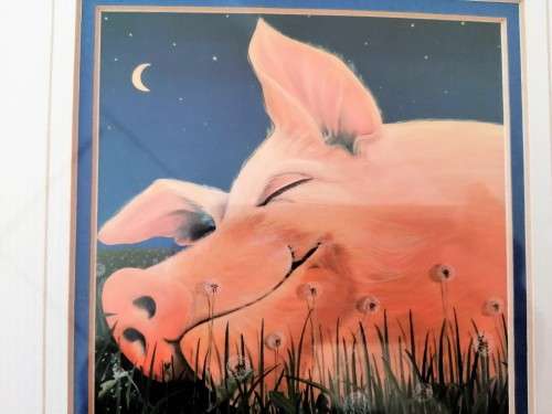 Stunning Pig under Moonlight LTD Print #