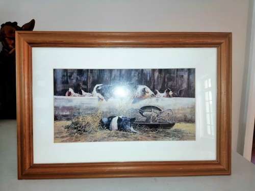 Paul Apps Print Resting Pigs 1993 Framed