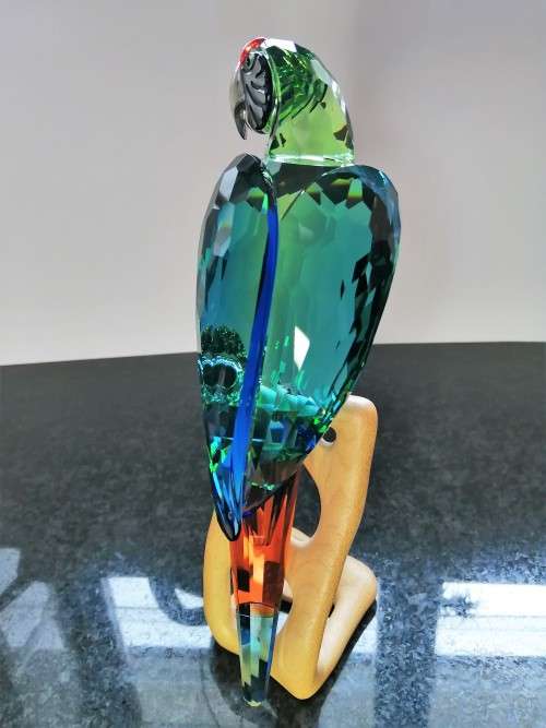 Swarovski Birds of Paradise Macaw Parrot Figurine Crystal Retired #