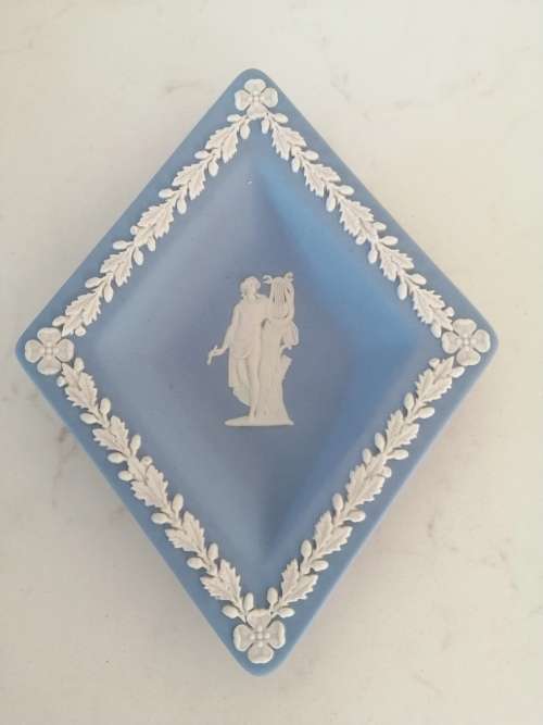 Vintage Wedgwood Jasper Blue Diamond Dish  #