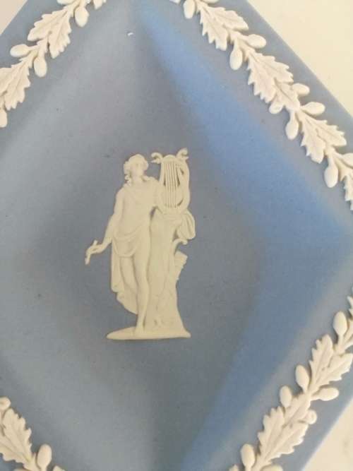 Vintage Wedgwood Jasper Blue Diamond Dish  #