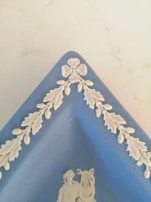 Vintage Wedgwood Jasper Blue Diamond Dish  #