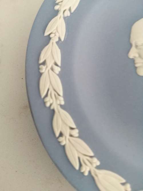 Vintage Wedgwood Jasper Blue Round Dish #