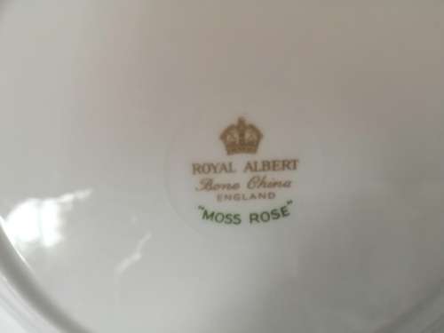 Royal Albert Moss Rose Cup Saucer Plate Trio Fine Bone England China