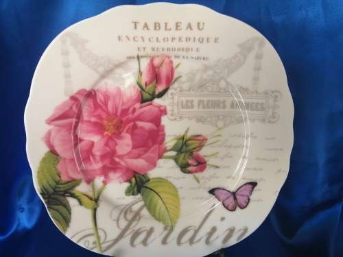 Italian Nostalgie Dore Papis Design Flower Plate