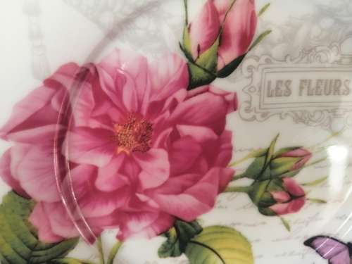 Italian Nostalgie Dore Papis Design Flower Plate