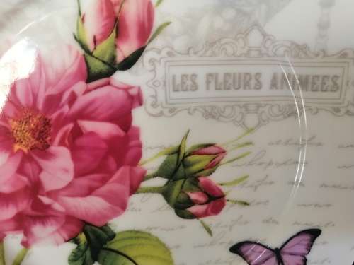 Italian Nostalgie Dore Papis Design Flower Plate