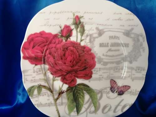 Italian Nostalgie Dore Papis Design Flower Plate