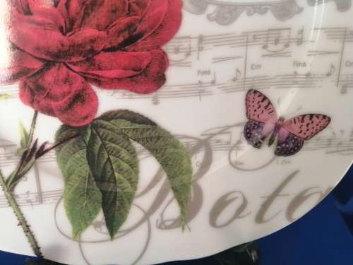 Italian Nostalgie Dore Papis Design Flower Plate