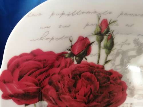 Italian Nostalgie Dore Papis Design Flower Plate