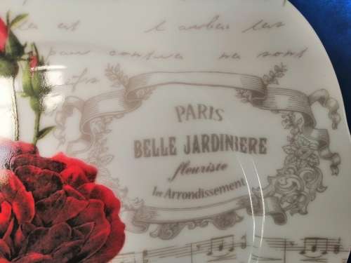 Italian Nostalgie Dore Papis Design Flower Plate