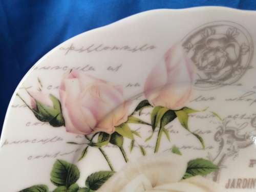 Italian Nostalgie Dore Papis Design Flower Plate
