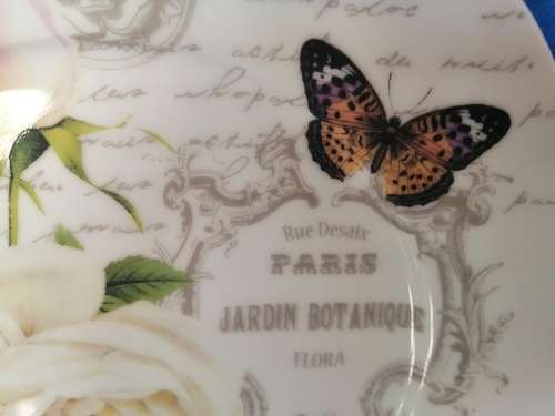 Italian Nostalgie Dore Papis Design Flower Plate
