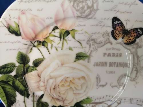 Italian Nostalgie Dore Papis Design Flower Plate