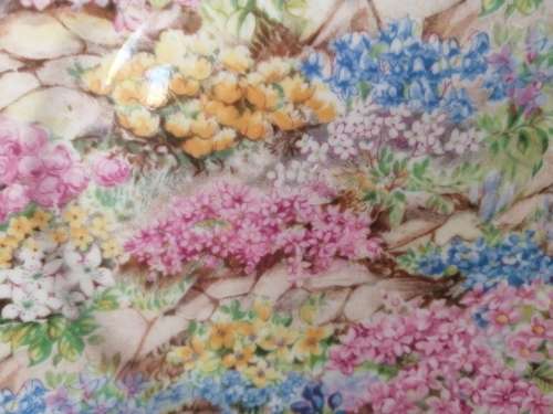 SHELLEY Rock Garden Side Plate Green Trim ENGLAND