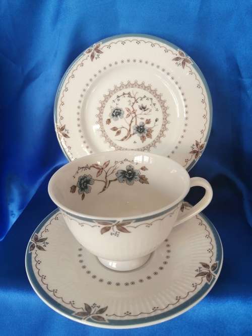 Vintage Royal Doulton Old Colony Cup Saucer and Side Plate Trio