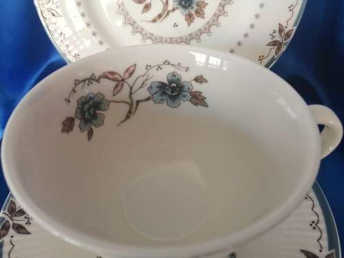 Vintage Royal Doulton Old Colony Cup Saucer and Side Plate Trio