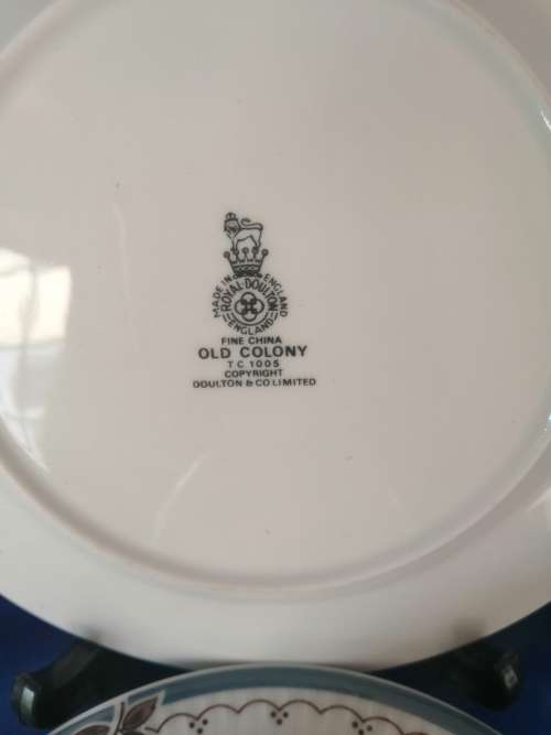 Vintage Royal Doulton Old Colony Cup Saucer and Side Plate Trio