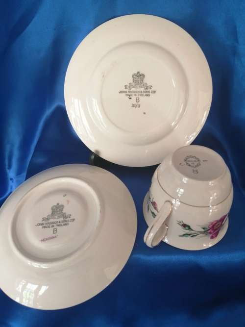Vintage John Maddock and Son Ivory Wear Montana Cup Saucer and Side Plate Trio