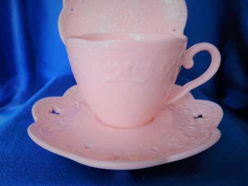 Pink Lace China Trio Perfect Balance Design Trio