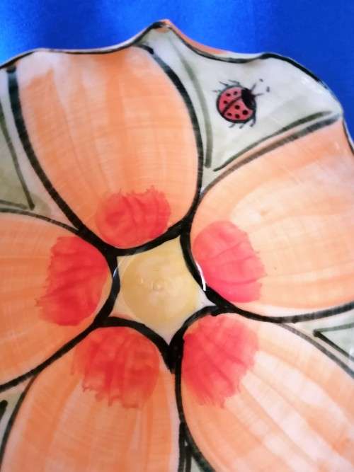 Stunning South African Hand Painted Flower Bowl #
