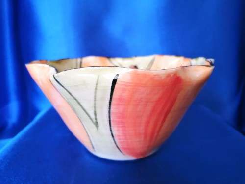 Stunning South African Hand Painted Flower Bowl #