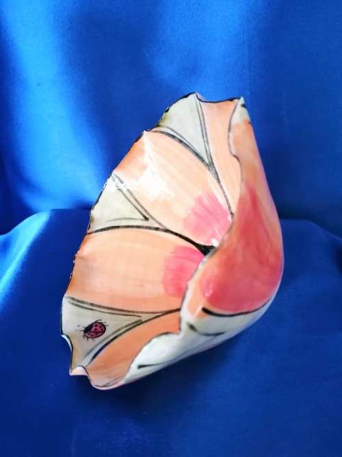 Stunning South African Hand Painted Flower Bowl #
