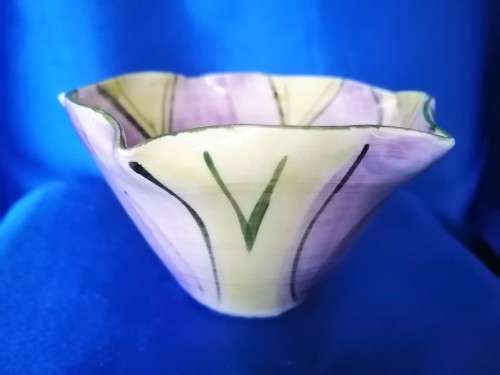Stunning South African Hand Painted Flower Bowl #