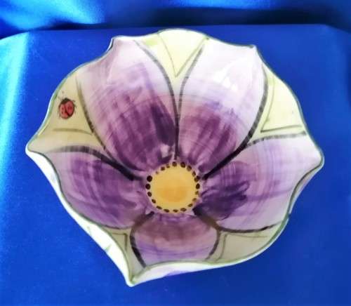 Stunning South African Hand Painted Flower Bowl #